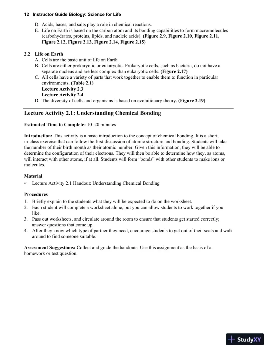 Revision Notes for Biology Science for Life, 4th Edition, page 15