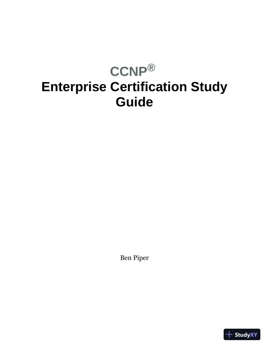 CCNP Enterprise Certification Study Guide (2020), page 3
