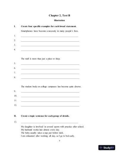 Test Bank for Along These Lines: Writing Paragraphs and Essays, 8th Edition - Page 13 preview image