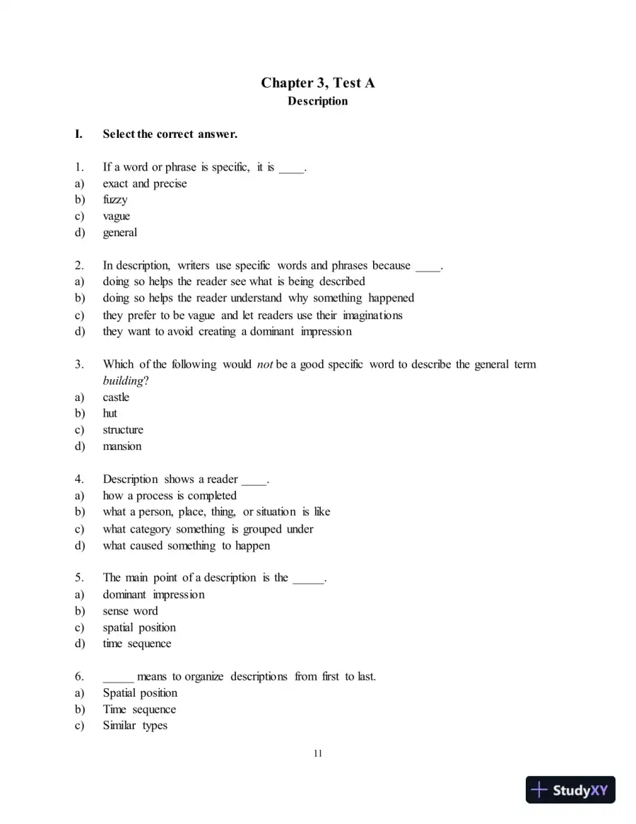 Test Bank for Along These Lines: Writing Paragraphs and Essays, 8th Edition, page 15