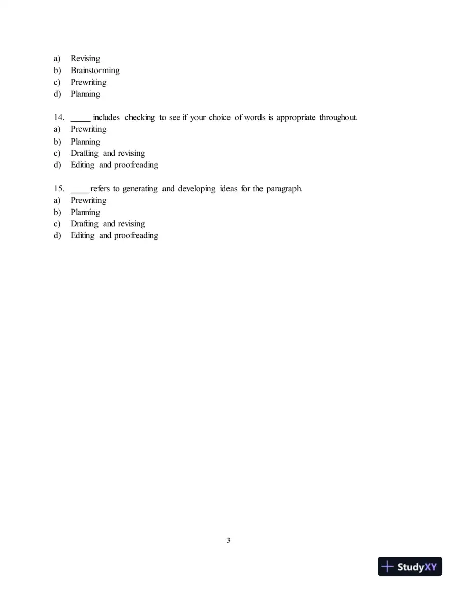 Test Bank for Along These Lines: Writing Paragraphs and Essays, 8th Edition, page 7