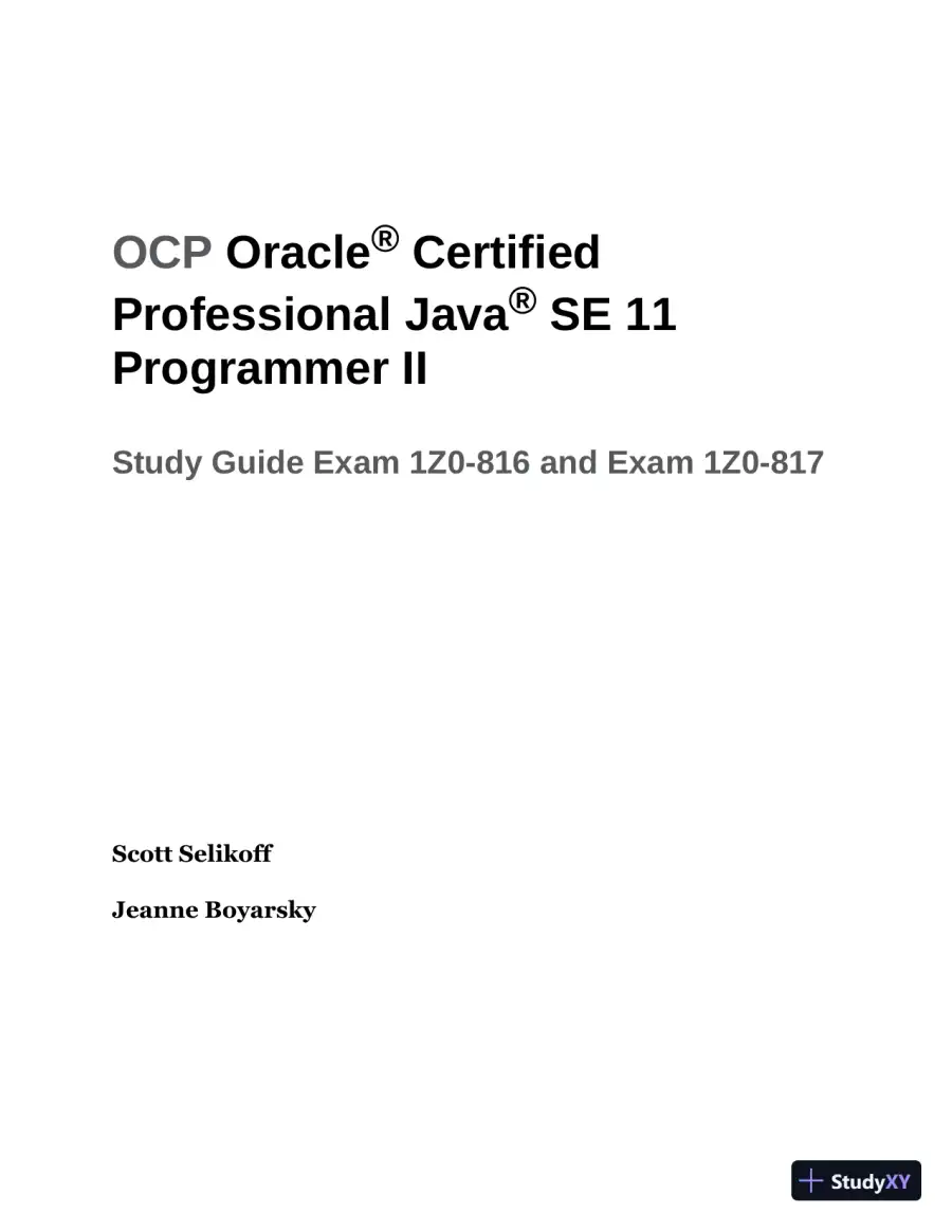 Study Guide Exam 1Z0-816 and Exam 1Z0-817 (2020), page 17