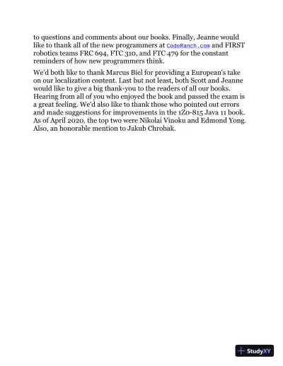 Study Guide Exam 1Z0-816 and Exam 1Z0-817 (2020) - Page 22 preview image