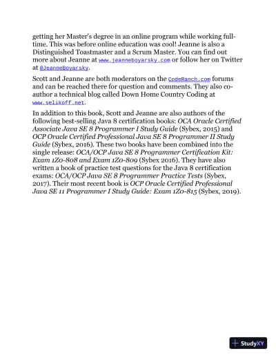 Study Guide Exam 1Z0-816 and Exam 1Z0-817 (2020) - Page 24 preview image