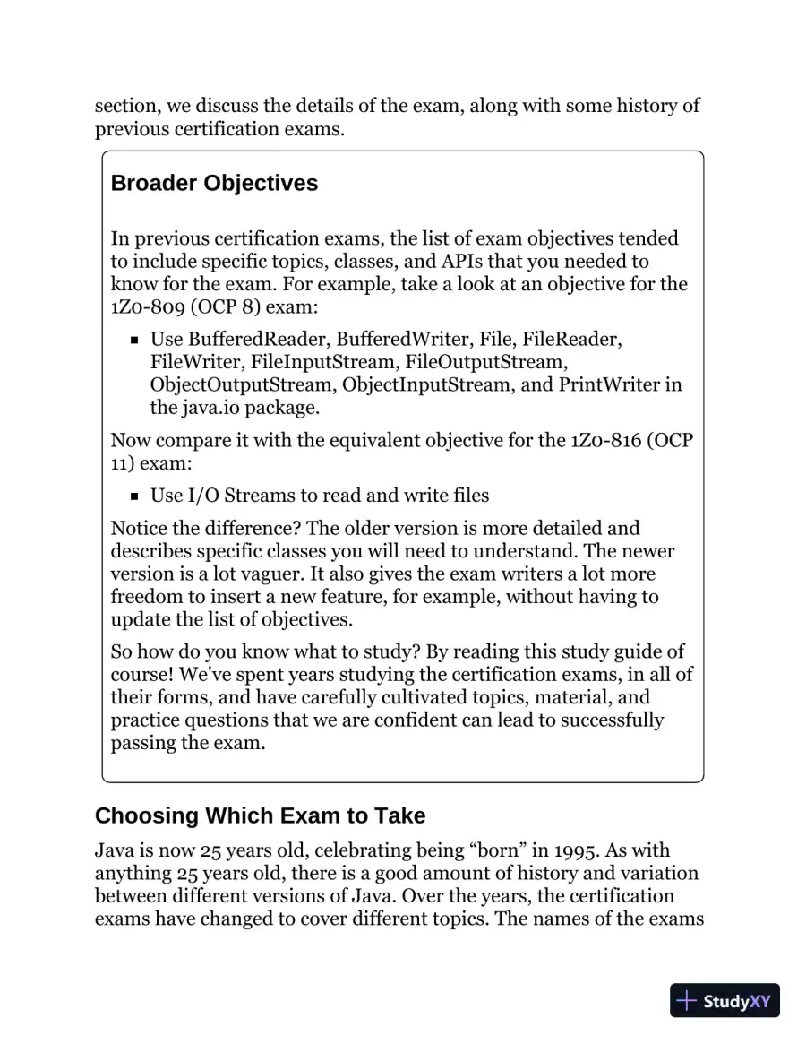 Study Guide Exam 1Z0-816 and Exam 1Z0-817 (2020), page 26