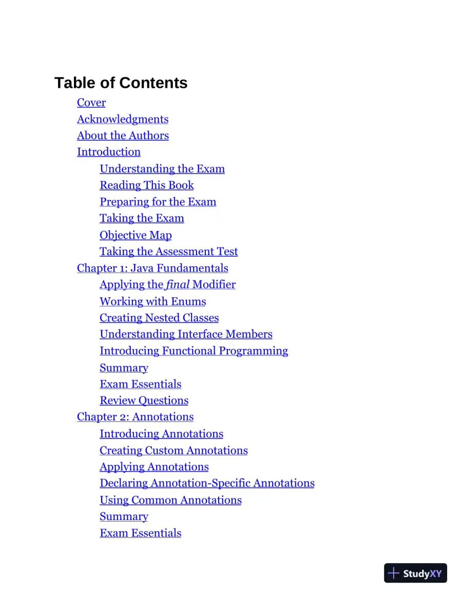 Study Guide Exam 1Z0-816 and Exam 1Z0-817 (2020), page 3