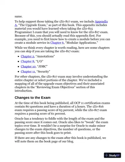 Study Guide Exam 1Z0-816 and Exam 1Z0-817 (2020) - Page 30 preview image