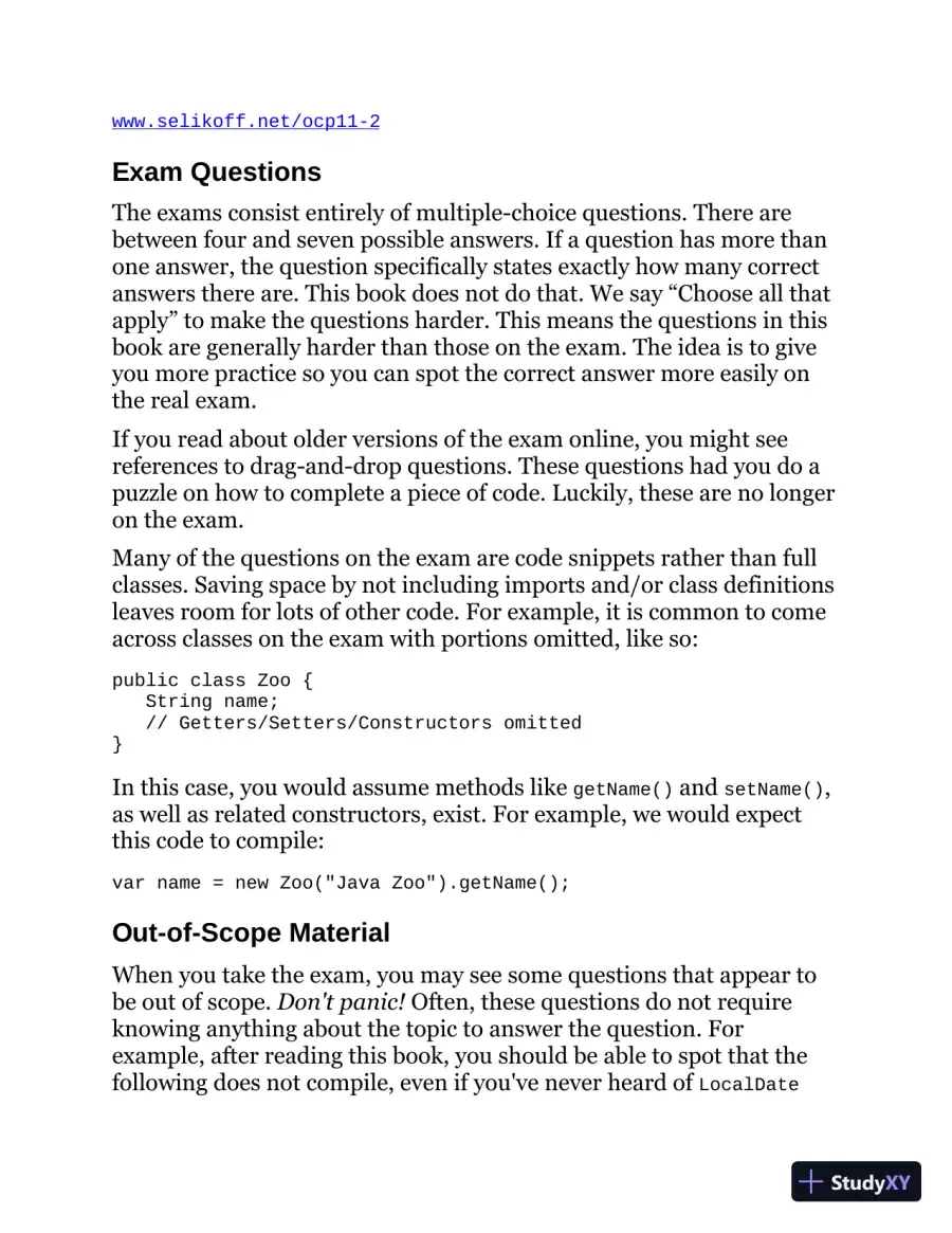 Study Guide Exam 1Z0-816 and Exam 1Z0-817 (2020), page 31