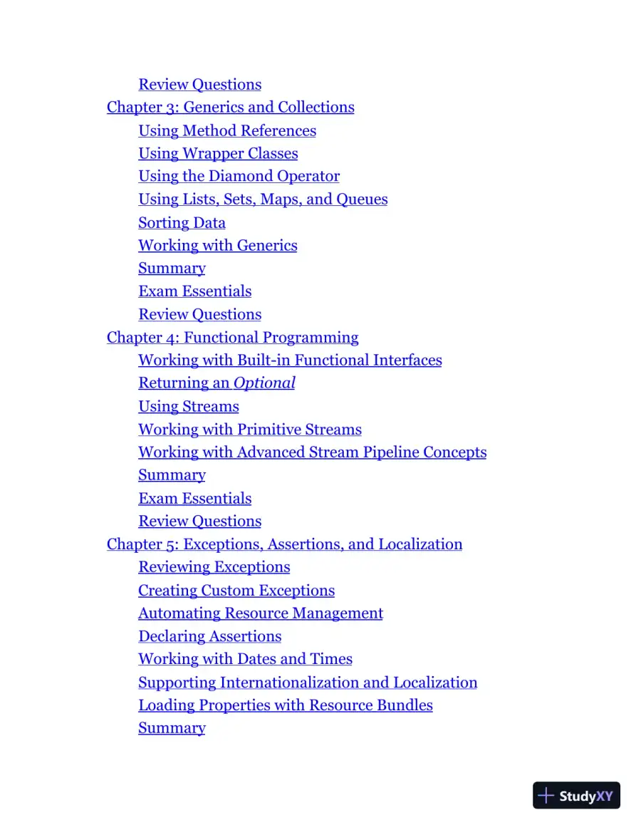 Study Guide Exam 1Z0-816 and Exam 1Z0-817 (2020), page 4