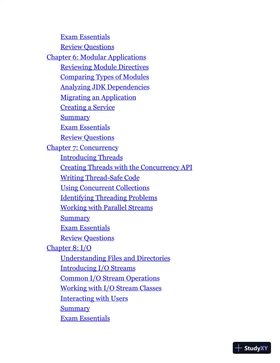 Study Guide Exam 1Z0-816 and Exam 1Z0-817 (2020), page 5
