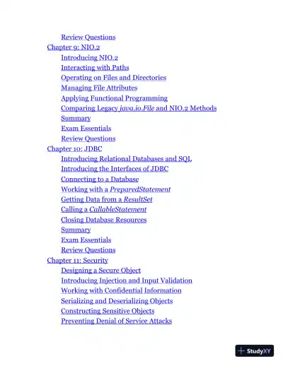 Study Guide Exam 1Z0-816 and Exam 1Z0-817 (2020) - Page 6 preview image