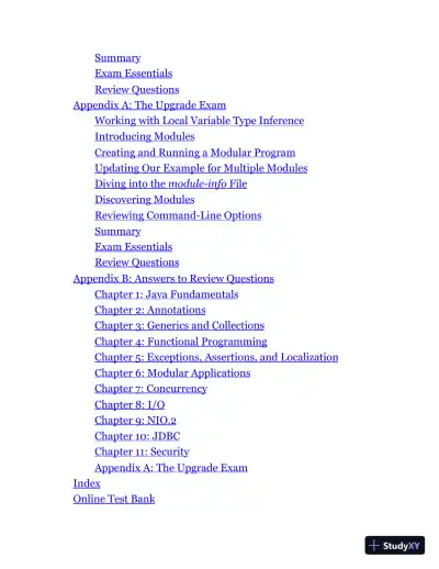 Study Guide Exam 1Z0-816 and Exam 1Z0-817 (2020) - Page 7 preview image