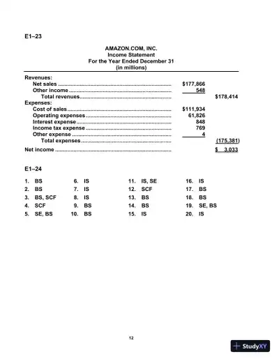 Solution Manual For Survey of Accounting, 9th Edition - Page 13 preview image