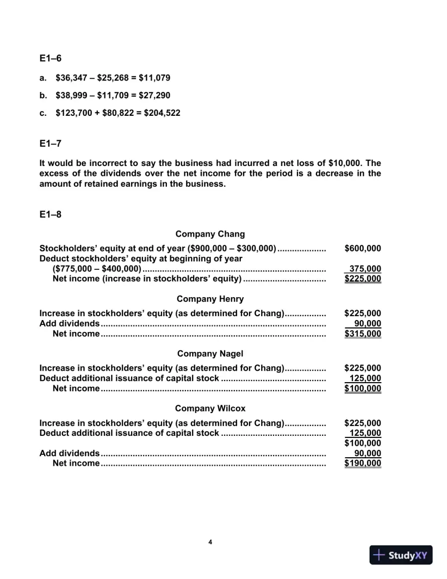 Solution Manual For Survey of Accounting, 9th Edition, page 5