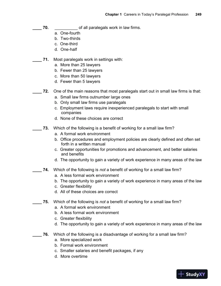 Paralegal Today: The Essentials, 6th Edition Test Bank, page 12