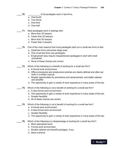 Paralegal Today: The Essentials, 6th Edition Test Bank - Page 12 preview image