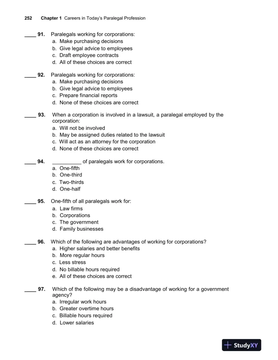 Paralegal Today: The Essentials, 6th Edition Test Bank, page 15