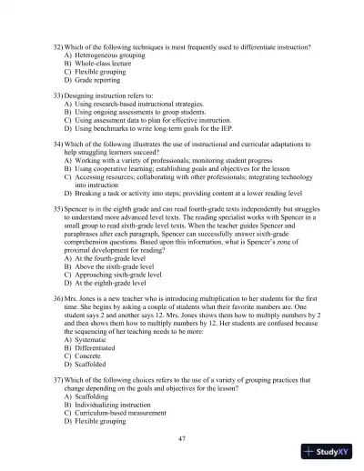 Test Bank for Strategies for Teaching Students with Learning and Behavior Problems, 10th Edition - Page 10 preview image