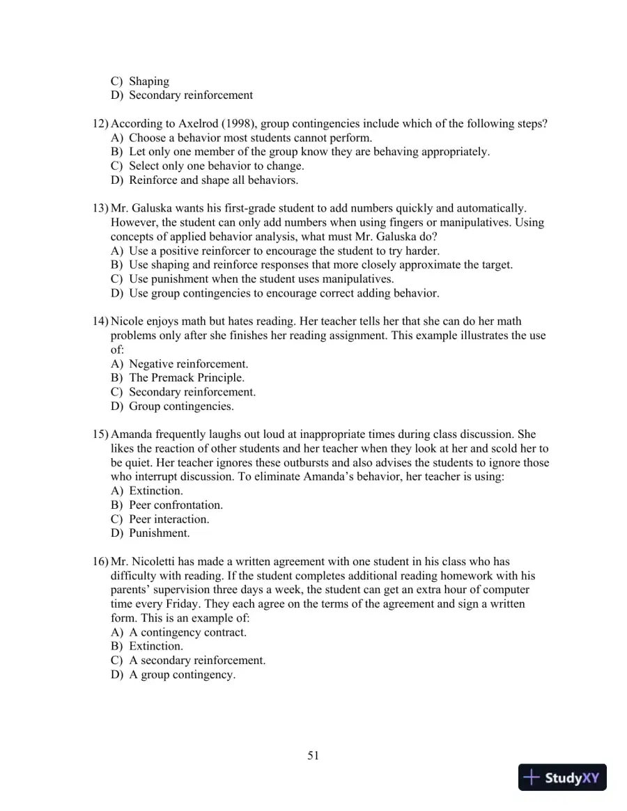Test Bank for Strategies for Teaching Students with Learning and Behavior Problems, 10th Edition, page 14