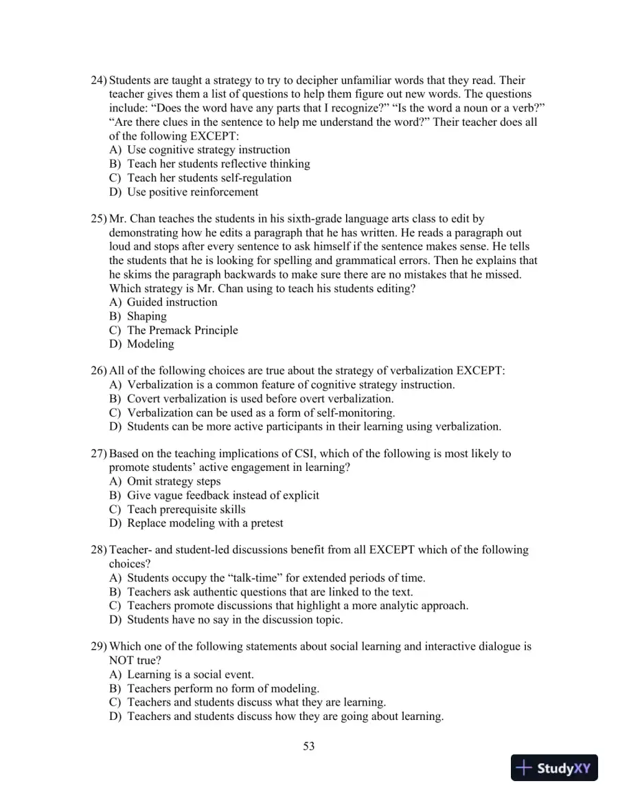 Test Bank for Strategies for Teaching Students with Learning and Behavior Problems, 10th Edition, page 16