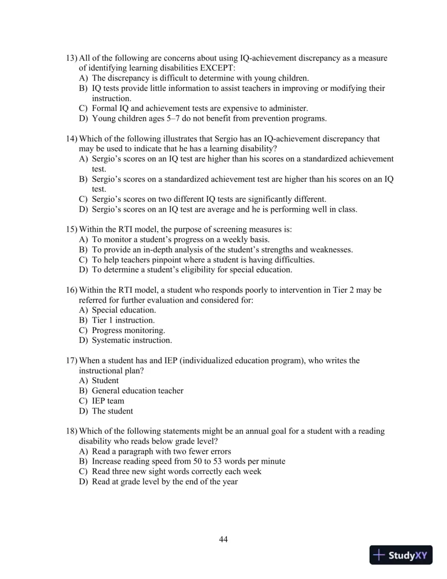 Test Bank for Strategies for Teaching Students with Learning and Behavior Problems, 10th Edition, page 7