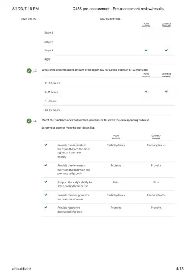 WGU Knowledge Centre Health Care Assessment Practice Exam With Answers (42 Solved Questions) - Page 5 preview image