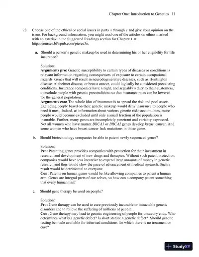 Genetics: A Conceptual Approach, 5th Edition Solution Manual - Page 12 preview image
