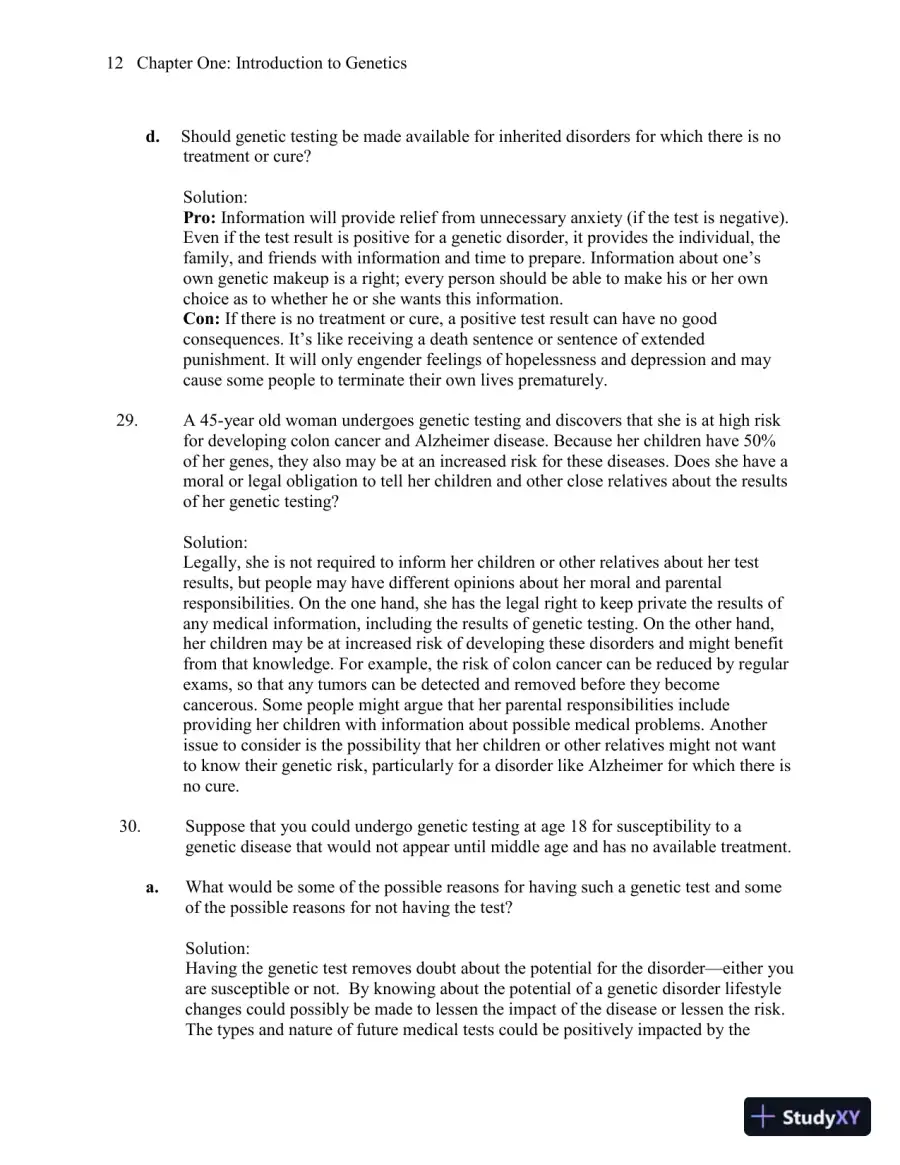Genetics: A Conceptual Approach, 5th Edition Solution Manual, page 13