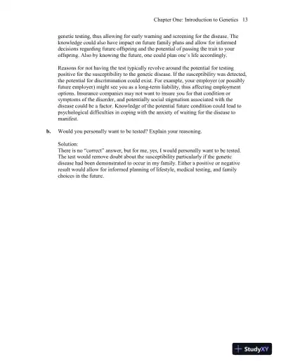 Genetics: A Conceptual Approach, 5th Edition Solution Manual - Page 14 preview image