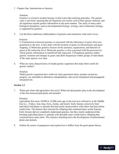Genetics: A Conceptual Approach, 5th Edition Solution Manual - Page 3 preview image