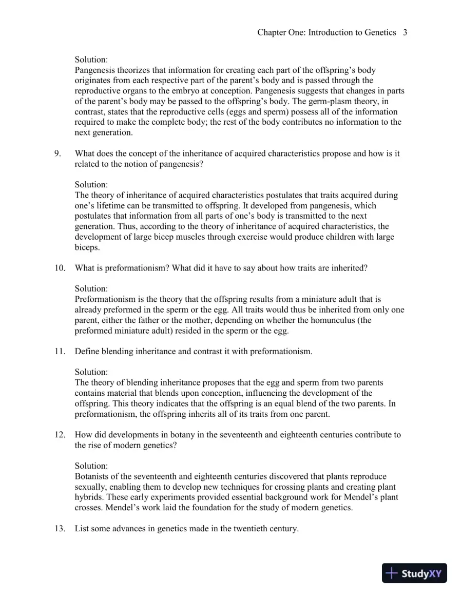 Genetics: A Conceptual Approach, 5th Edition Solution Manual, page 4