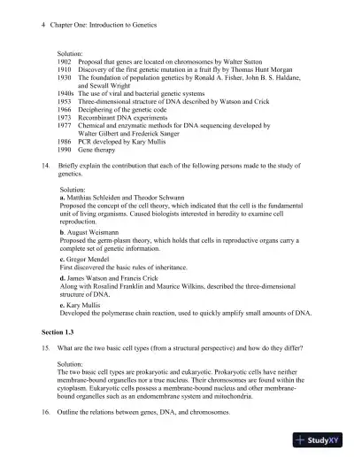 Genetics: A Conceptual Approach, 5th Edition Solution Manual - Page 5 preview image