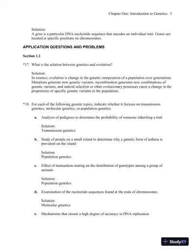 Genetics: A Conceptual Approach, 5th Edition Solution Manual - Page 6 preview image