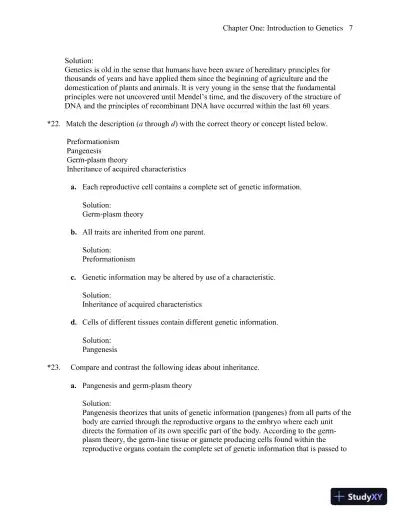 Genetics: A Conceptual Approach, 5th Edition Solution Manual - Page 8 preview image