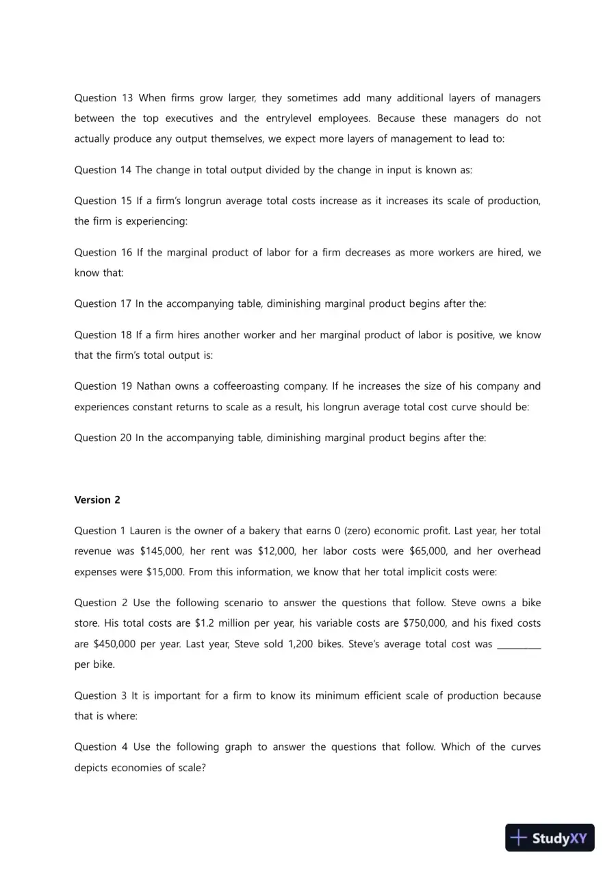 Liberty University ECON 213 Quiz 8 Complete Solutions Correct Answers Key, page 3