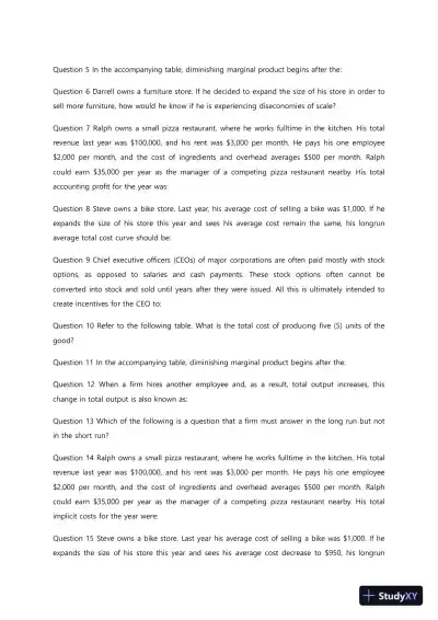 Liberty University ECON 213 Quiz 8 Complete Solutions Correct Answers Key - Page 4 preview image