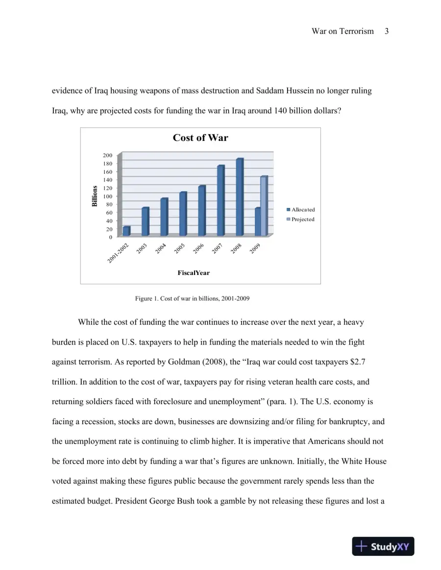 Negative Effects of the War on Terrorism Axia College University of Phoenix, page 4
