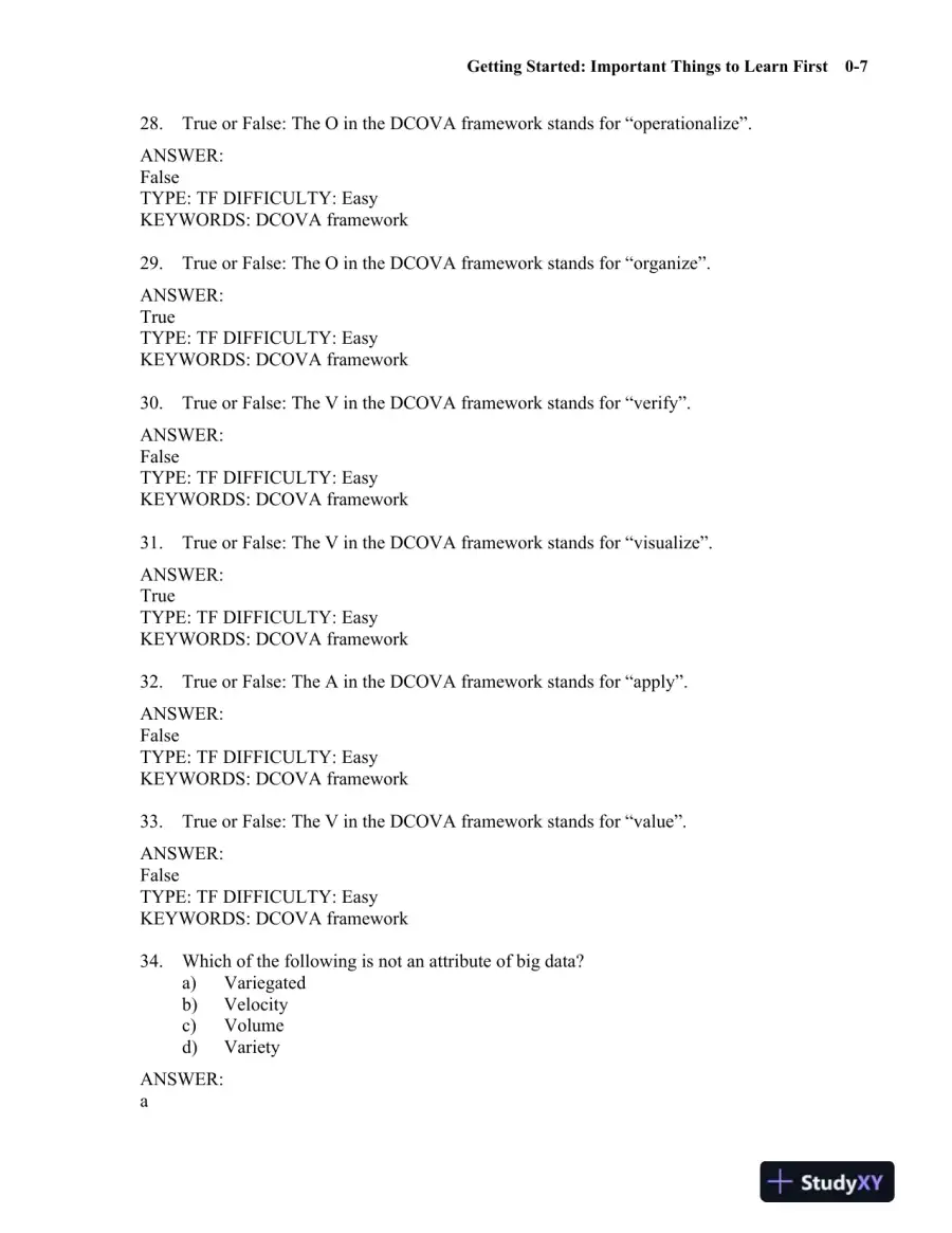 Test Bank for Statistics for Managers Using Microsoft Excel, 9th Edition, page 11
