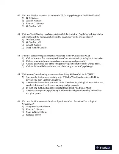 Discovering Psychology Sixth Edition Test Bank - Page 10 preview image