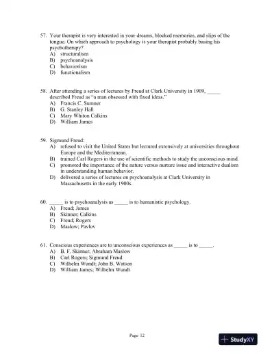 Discovering Psychology Sixth Edition Test Bank - Page 13 preview image