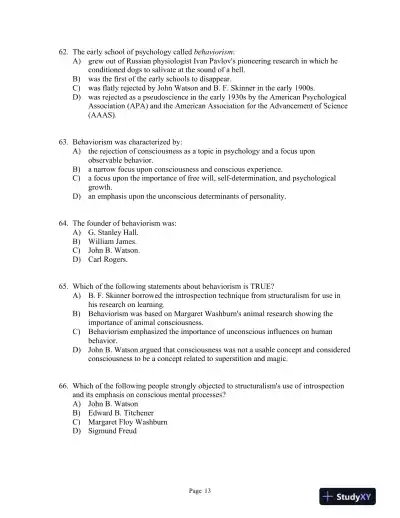 Discovering Psychology Sixth Edition Test Bank - Page 14 preview image