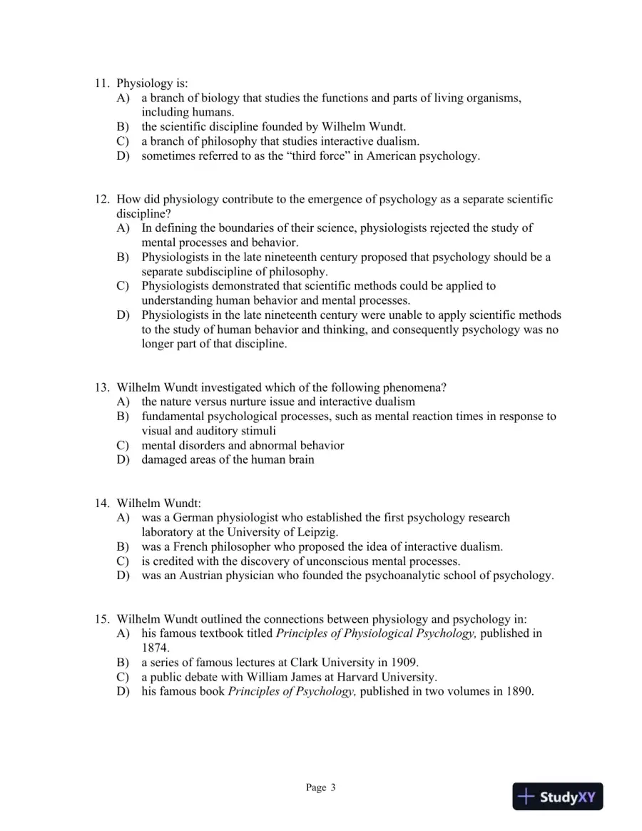 Discovering Psychology Sixth Edition Test Bank, page 4
