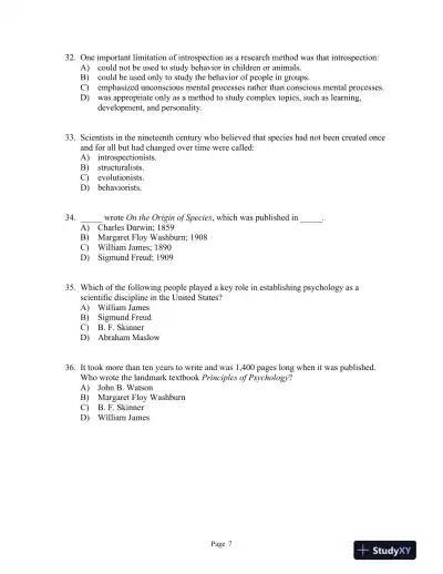 Discovering Psychology Sixth Edition Test Bank - Page 8 preview image
