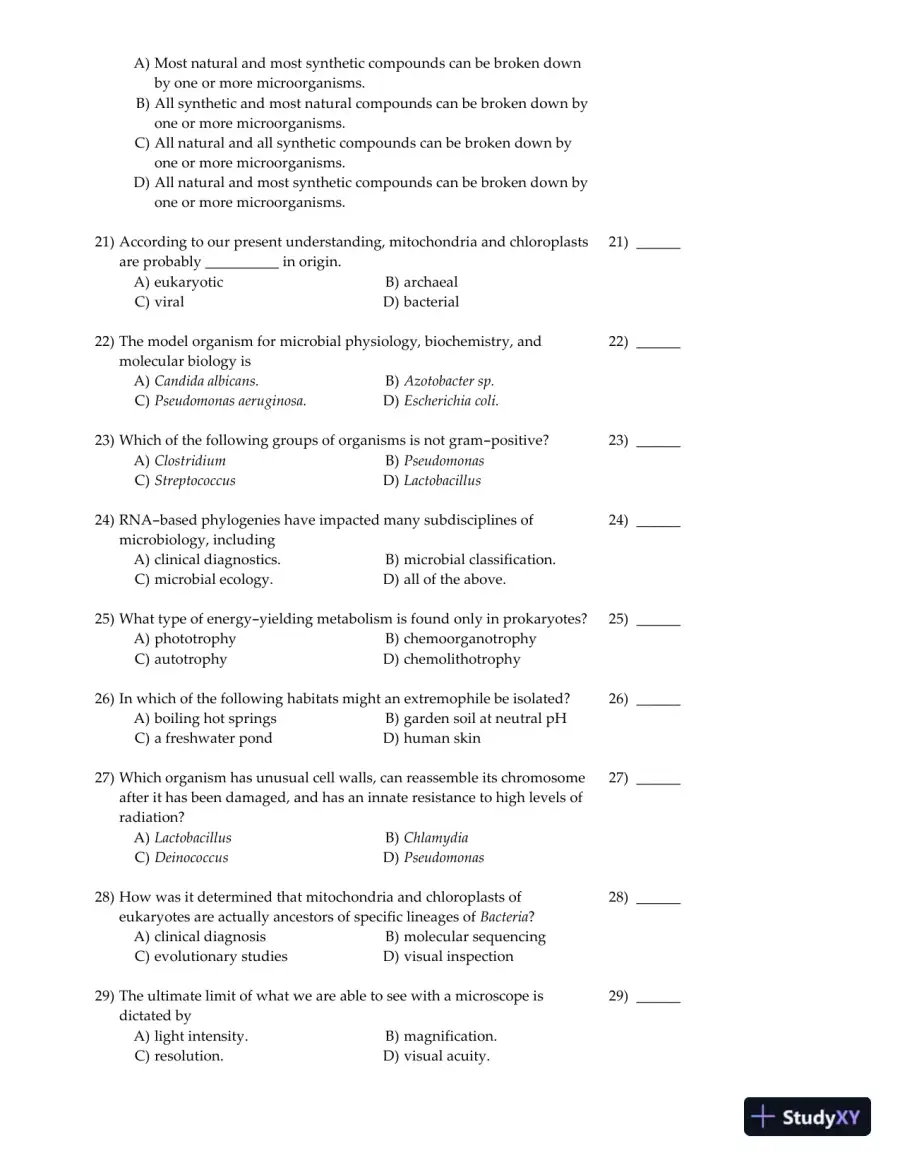 Brock Biology of Microorganisms 12th Edition Test Bank, page 13