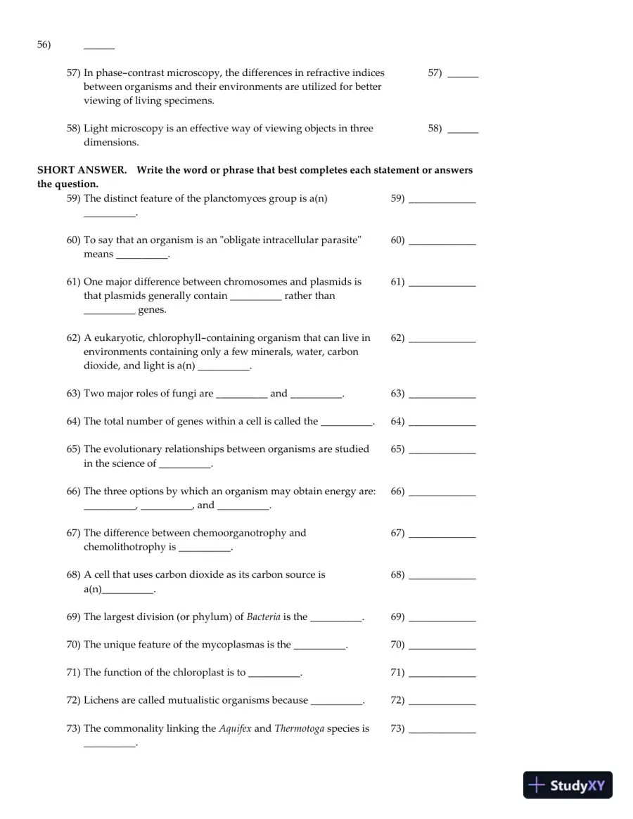 Brock Biology of Microorganisms 12th Edition Test Bank, page 16