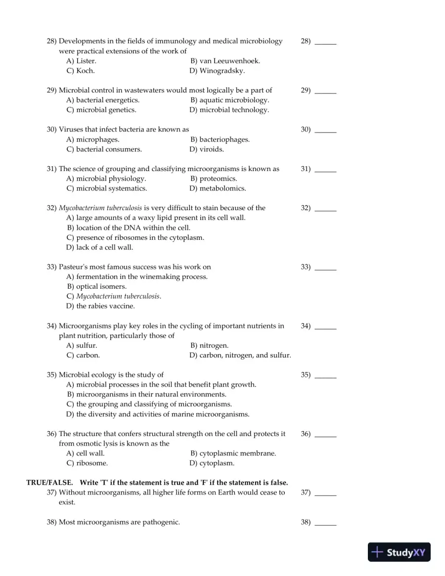 Brock Biology of Microorganisms 12th Edition Test Bank, page 5