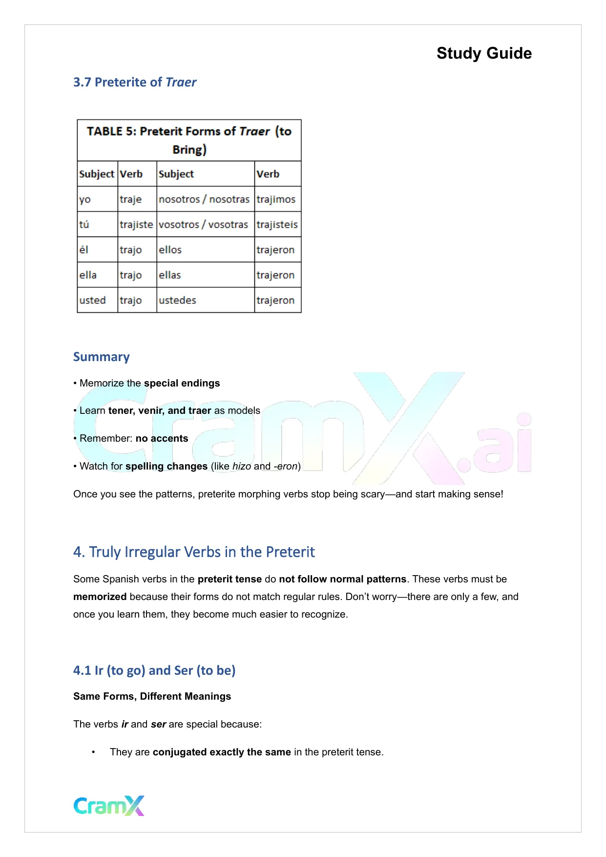 Spanish II - The Past Tenses Preterit and Imperfect - Page 10 preview image