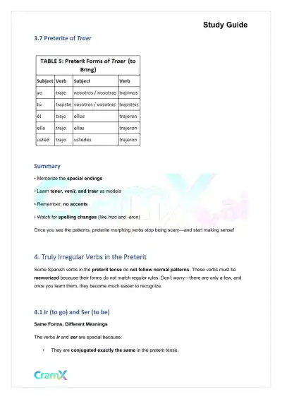 Spanish II - The Past Tenses Preterit and Imperfect - Page 10 preview image