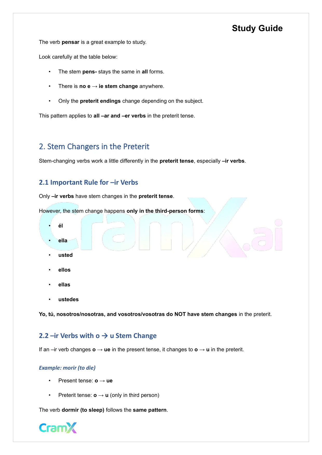 Spanish II - The Past Tenses Preterit and Imperfect - Page 2 preview image