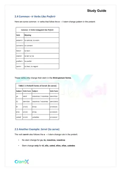 Spanish II - The Past Tenses Preterit and Imperfect - Page 4 preview image